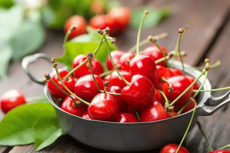 a bowl of cherries